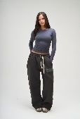 SEEMLY ROUND LONG SLEEVE DARK GREY S