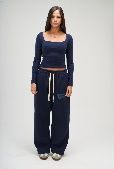 SEEMLY SQUARE LONG SLEEVE NAVY S