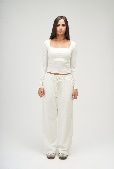 SEEMLY SQUARE LONG SLEEVE WHITE L