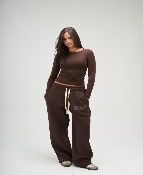SEEMLY WINTER SWEATPANTS BROWN L