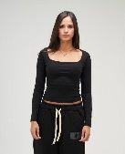 SEEMLY SQUARE LONG SLEEVE BLACK M