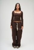 SEEMLY SQUARE LONG SLEEVE BROWN L