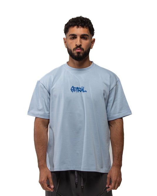 SPIRAL ART TEE BABY BLUE XS
