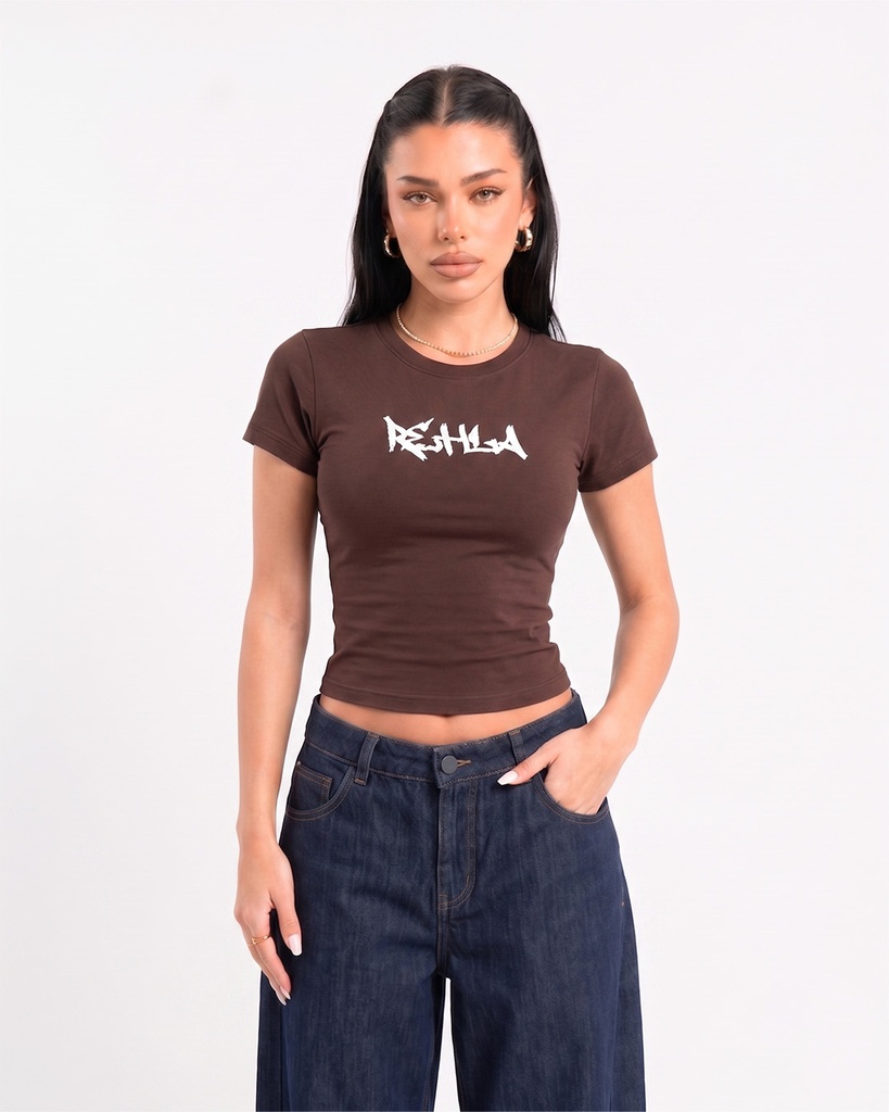 REHLA BABY TEE BROWN L