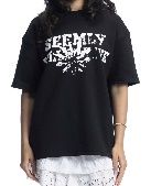 SEEMLY PRINTED TEE BLACK L