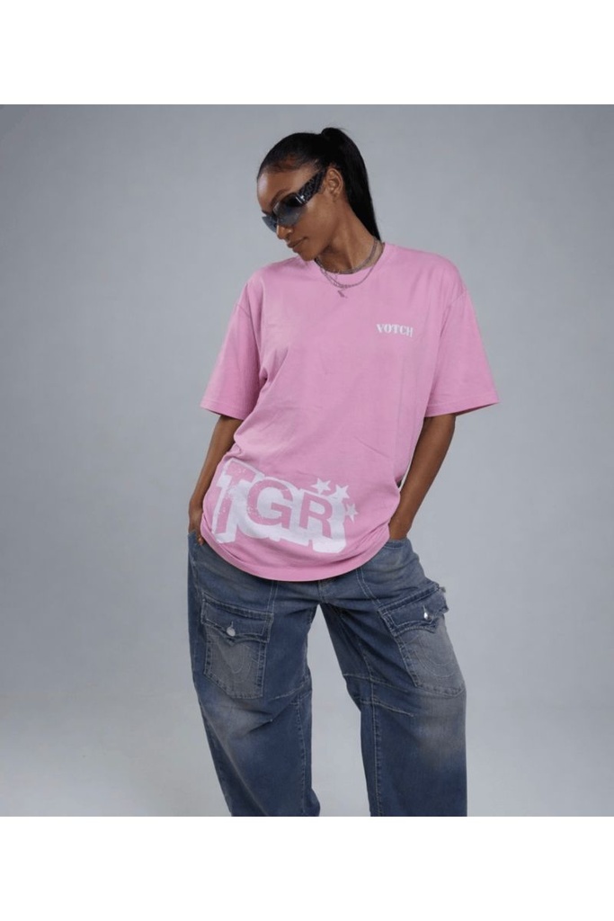 VOTCH TGR PINK TEE S