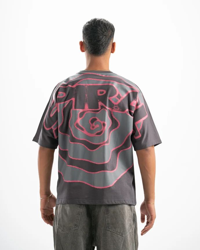 SPIRAL MOTION T-SHIRT GREY M