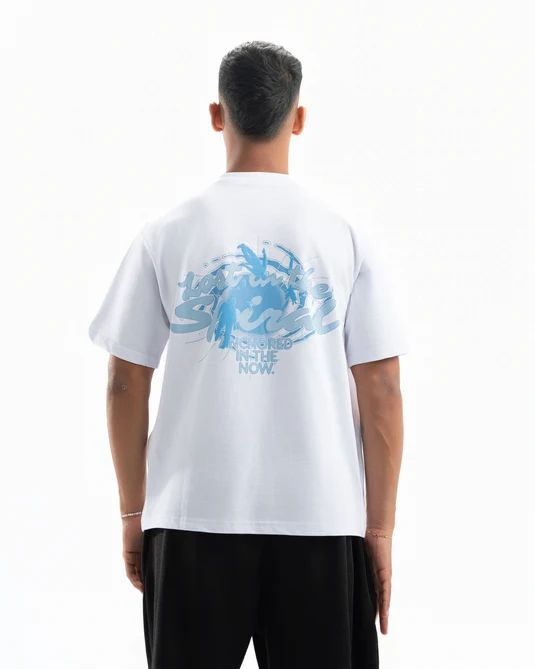 SPIRAL GRAPHIC TEE WHITE L