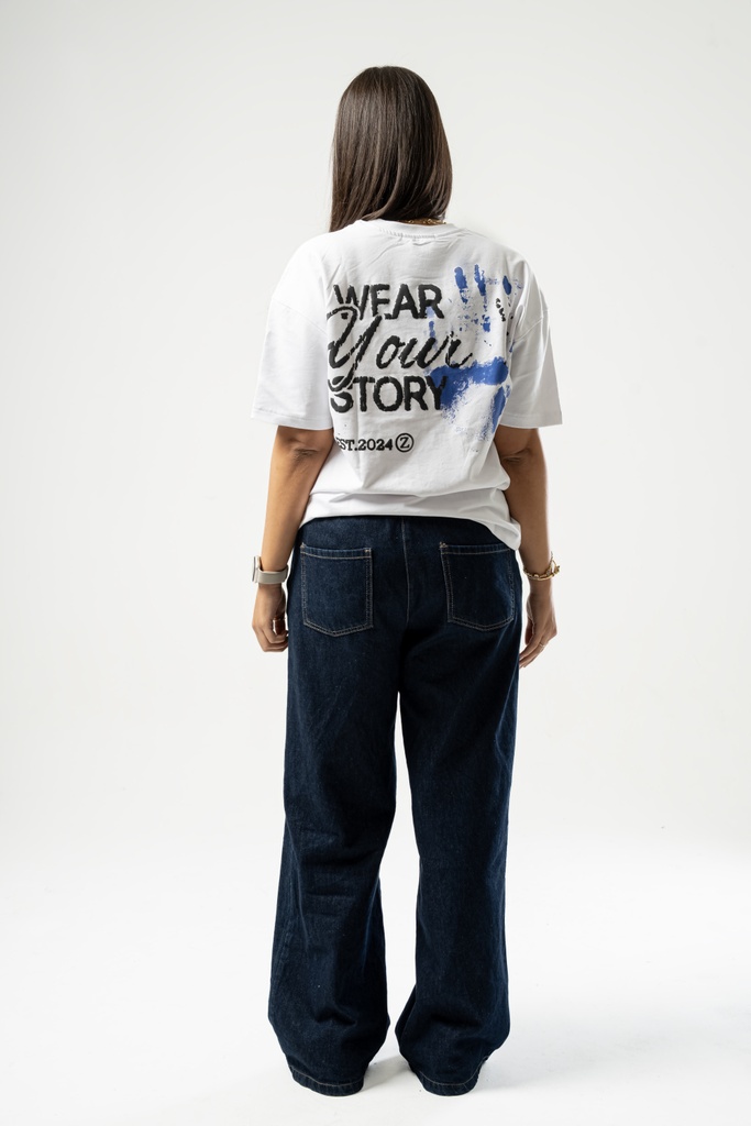 ZODIAC STORY PRINT TEE WHITE L