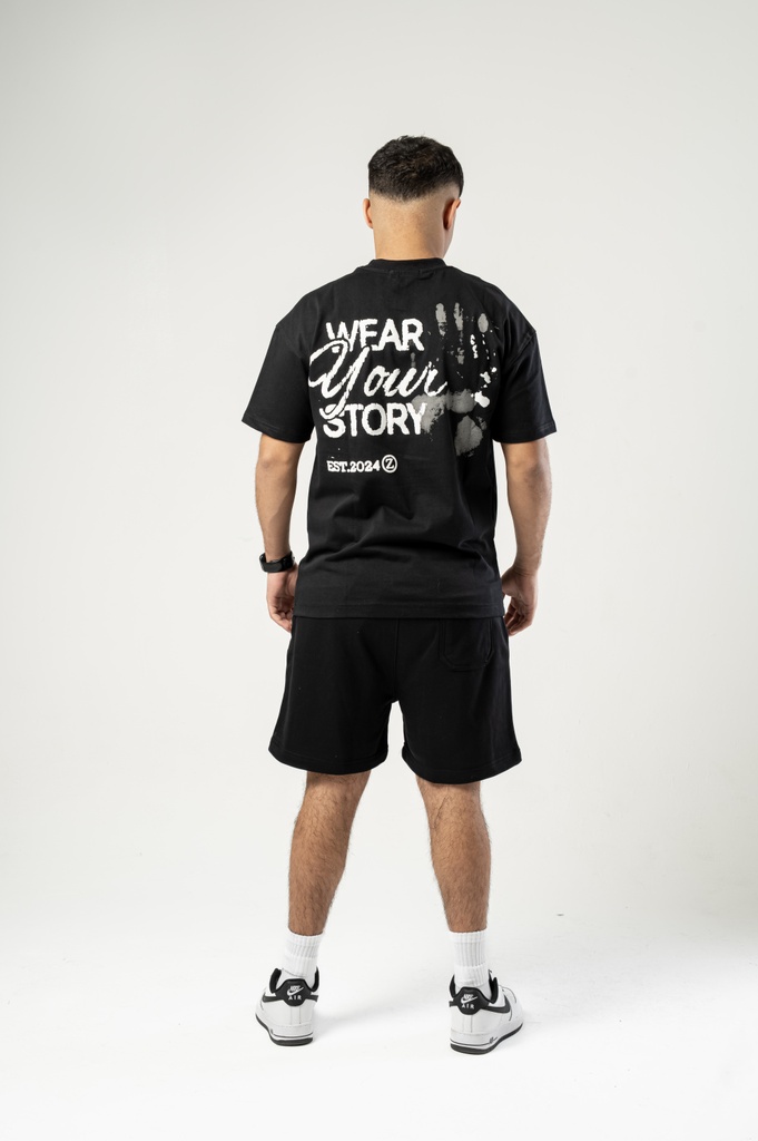 ZODIAC STORY PRINT TEE BLACK XL