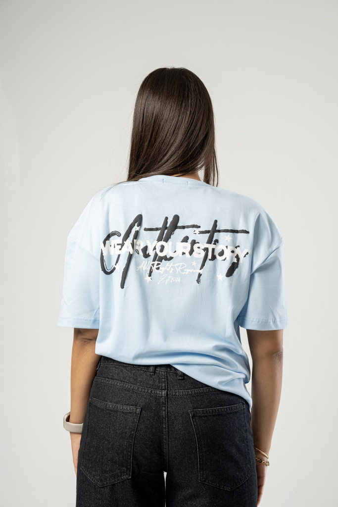 ZODIAC SIGNATURE STORY TEE BABY BLUE L