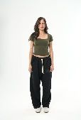 SEEMLY SUMMER SQUARE TOP OLIVE XS
