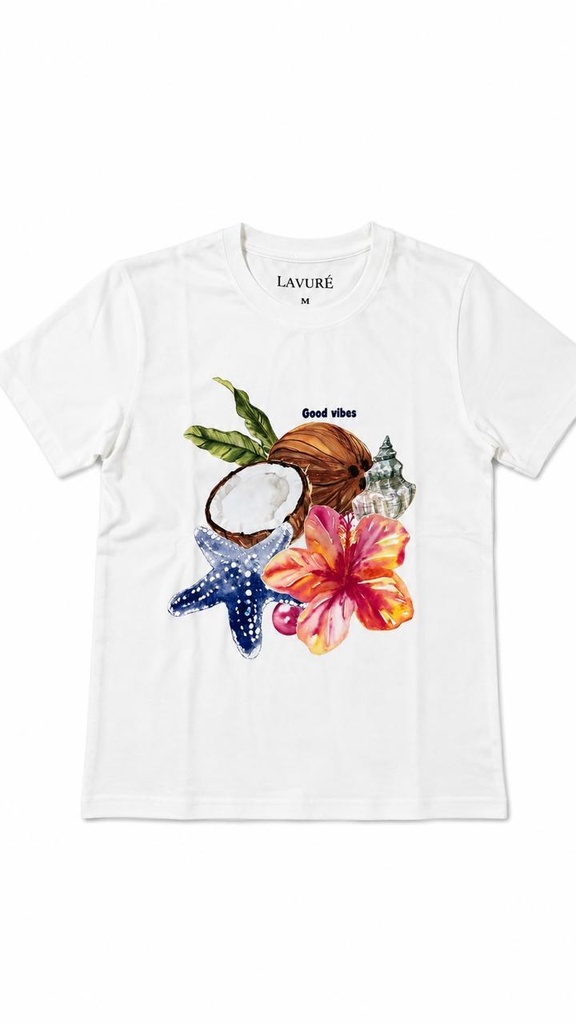 LAVURE GOOD VIBES SHORT SLEEVE WHITE XL