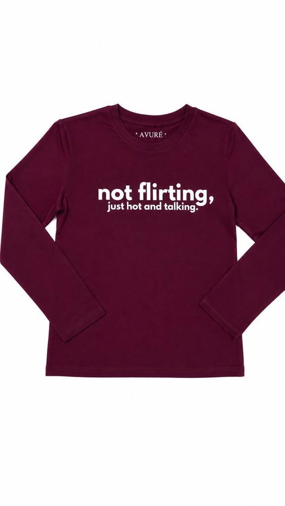 LAVURE NOT FLIRTING LONG SLEEVE BURGANDY M