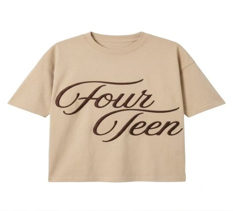 FOURTEEN SINGATURE TEE BEIGE L
