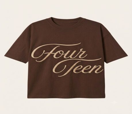 FOURTEEN SINGATURE TEE BROWN M