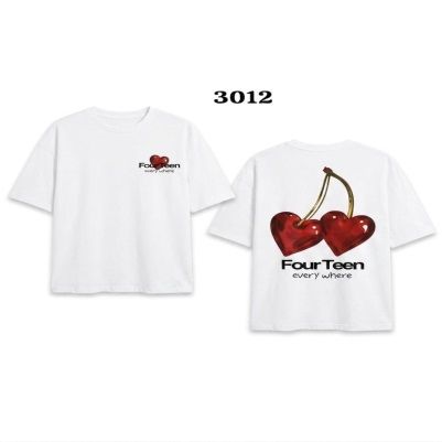 FOURTEEN HEART CHEERYS TEE WHITE S