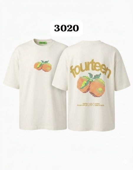 FOURTEEN ORANGE TEE NAVY M