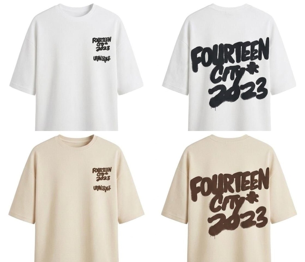 FOURTEEN CITY TEE BEIGE S