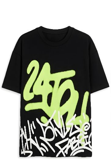 FOURTEEN SPRAY TEE BLACK L
