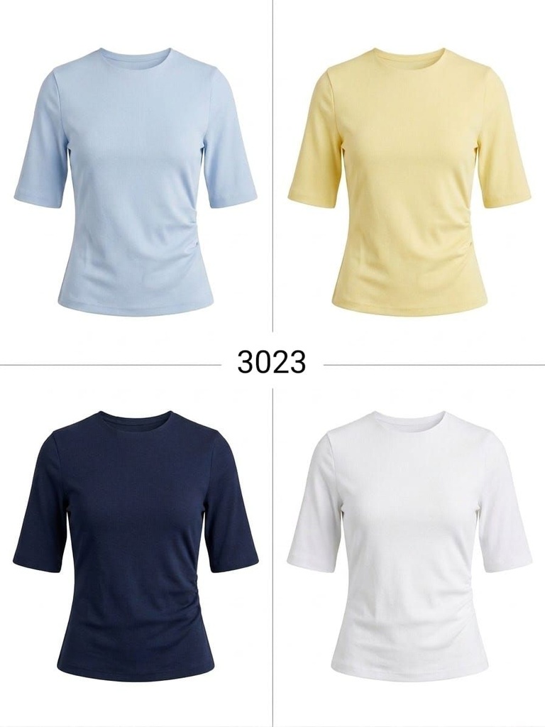 FOURTEEN INTERLOCK FITTED TEE BABY BLUE S