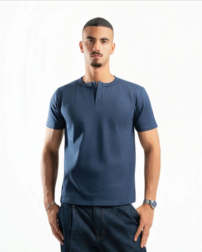 SPIRAL ESSENTIAL HENLY SHIRT NAVY M