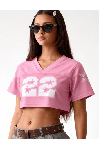 VOTCH CROPPED ALL PINK JERSEY XS