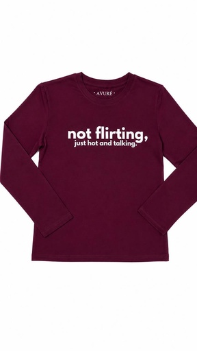 LAVURE NOT FLIRTING LONG SLEEVE BURGANDY S