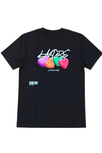 LAVURE HEARTS TEE BLACK S