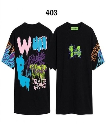 [403] FOURTEEN PAINT TEE KIDS BLACK 8Y