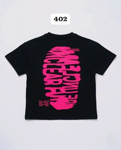 [402] FOURTEEN UNMARKED TEE BLACK 6Y