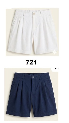 [721] FOURTEEN LINEN SHORT WHITE XS